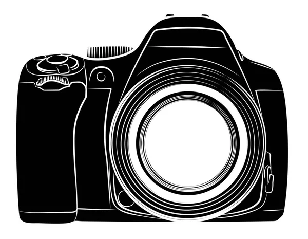 The camera Sketch. — Stock Vector