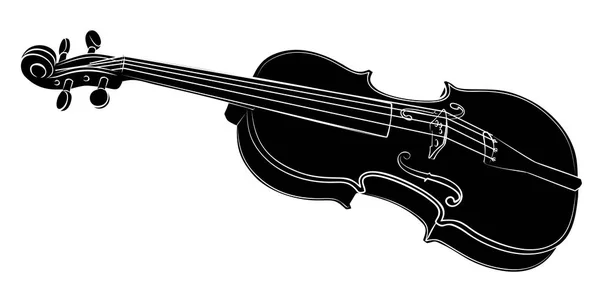 El Boceto del violín . — Vector de stock