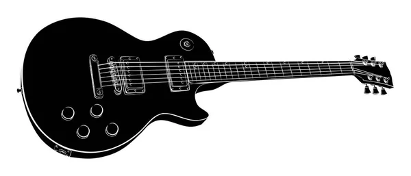 El boceto de la guitarra . — Vector de stock
