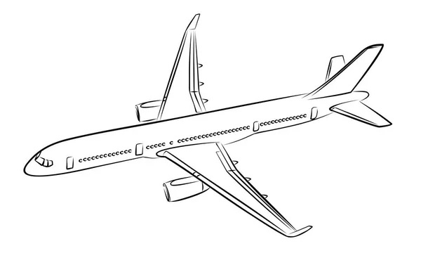 Skizze eines Passagierschiffes. — Stockvektor