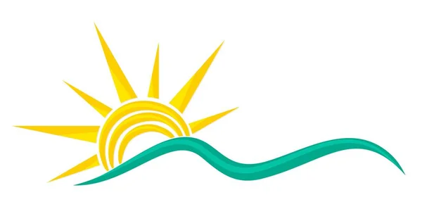 Logo Sonne und Meer. — Stockvektor