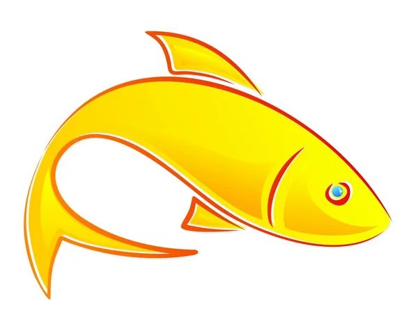 Logotipo de los peces marinos . — Vector de stock