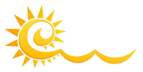 Estilizado logotipo do sol . — Vetor de Stock