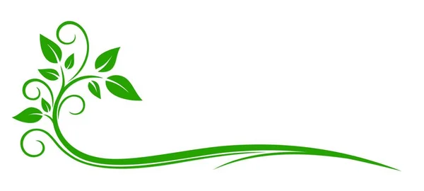 Logotipo vegetal verde . — Vetor de Stock