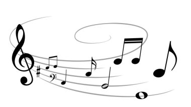 stilize müzik notlar. 