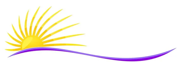 Logo Sonne und Meer. — Stockvektor