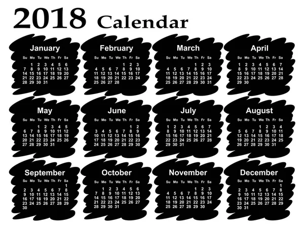 Calendar for year. — Stock Vector