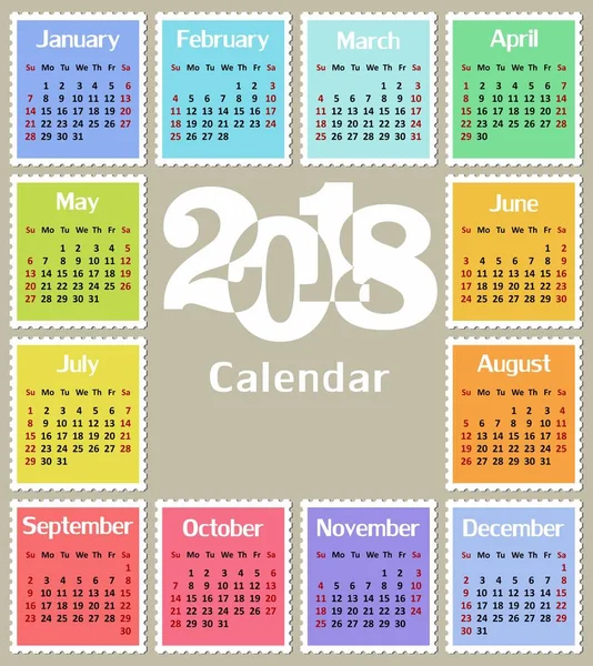 Jahreskalender. — Stockvektor