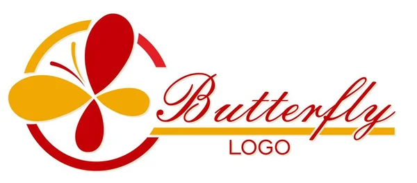 Logo della farfalla . — Vettoriale Stock