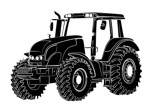 El boceto del tractor . — Vector de stock