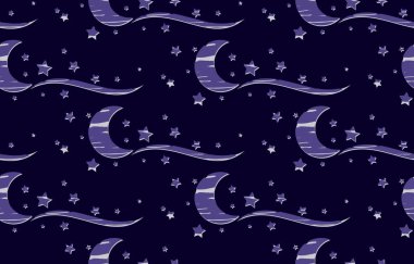 Arka plan ay ve yıldız ile.