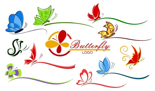 Logo der Schmetterlinge. — Stockvektor