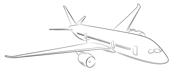 Skizze eines Passagierschiffes. — Stockvektor