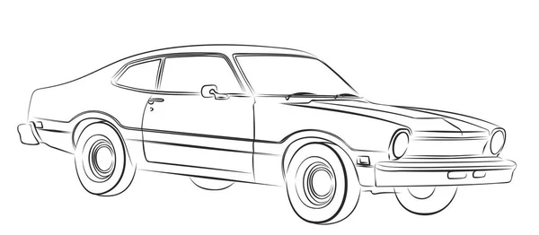 Une voiture Croquis . — Image vectorielle