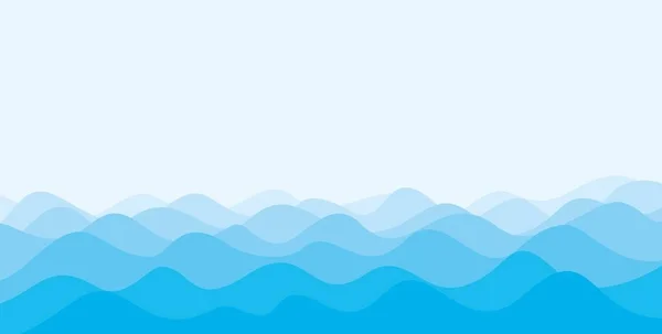 Fond avec mer bleue . — Image vectorielle