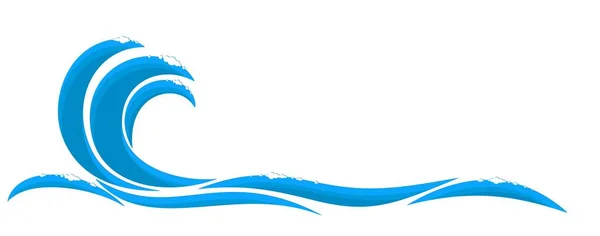 Blue wave logo. — Stock Vector