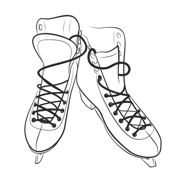 花样滑冰的草图 — 图库矢量图片