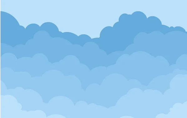 Fond Avec Des Nuages Bleus — Image vectorielle