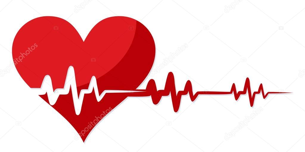 A heart symbol with the cardiogram.