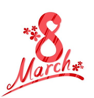 8 Mart 'a kadar bir tebrik kartı..