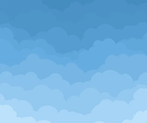 Fond Avec Des Nuages Bleus — Image vectorielle