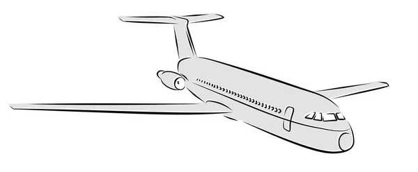 Sketch Passenger Liner — Stock Vector