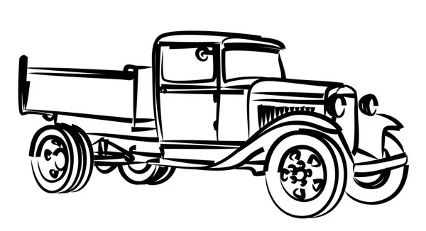 Croquis Vieux Camion — Image vectorielle