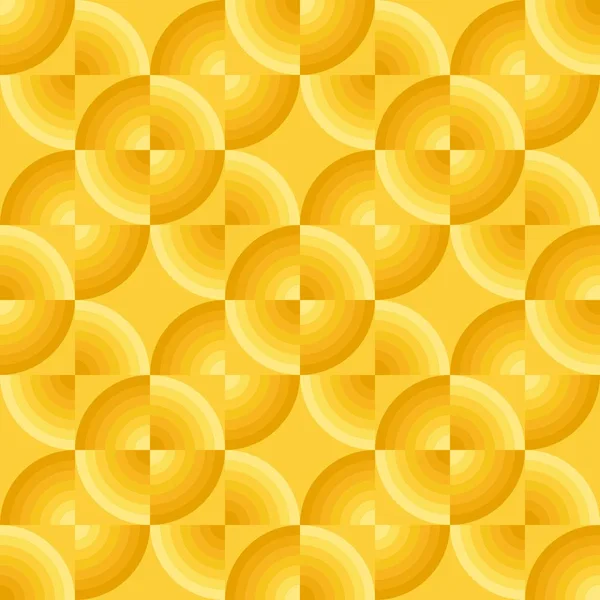 Een Naadloze Abstracte Gele Achtergrond Met Geometrische Figuren — Stockvector