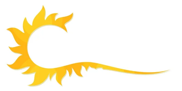 Символ Яскравого Літнього Сонця Променями — стоковий вектор