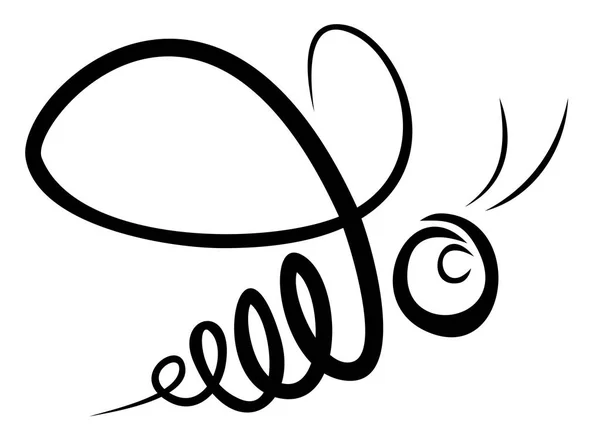 Bir Logo Uçan Stilize Arı — Stok Vektör