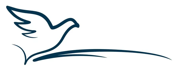 飛ぶ鳥のロゴ — ストックベクタ