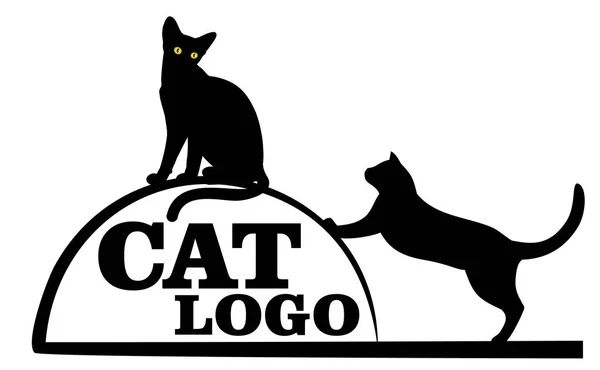 标志与黑猫 — 图库矢量图片