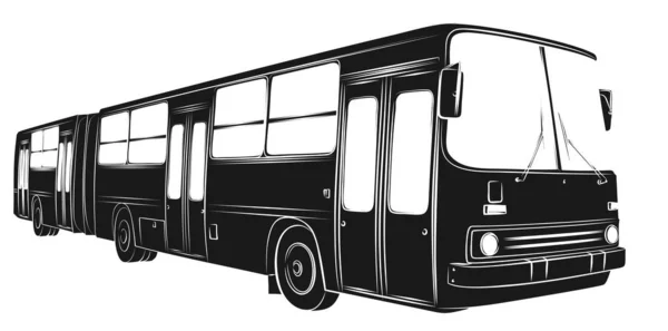 Boceto Del Gran Autobús Pasajeros — Vector de stock