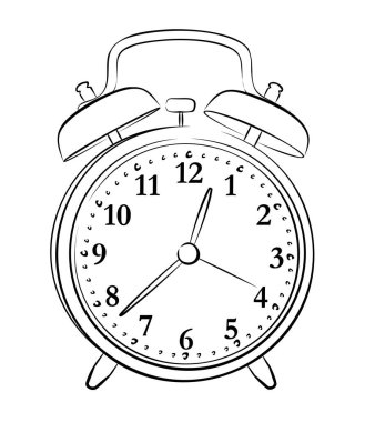 Eski çalar saatin çizimi.