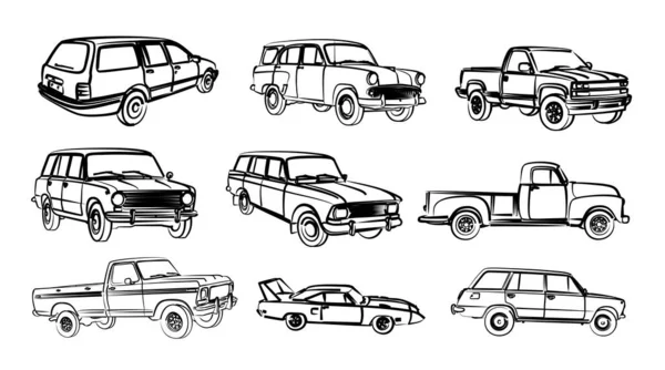 Die Großen Auto Skizzen — Stockvektor