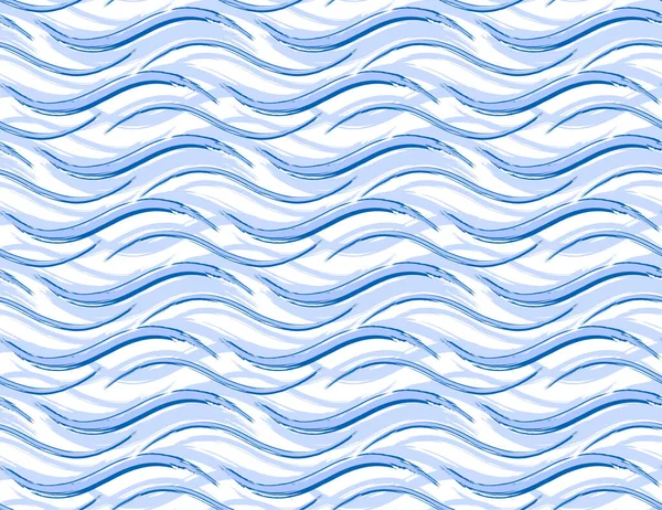 Nahtloser Abstrakter Hintergrund Mit Blauer Welle — Stockvektor