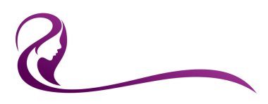 Siluet stili bir kızın sembolü..