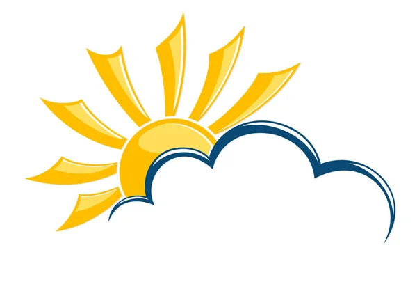 Символ Летнего Солнца Облака — стоковый вектор