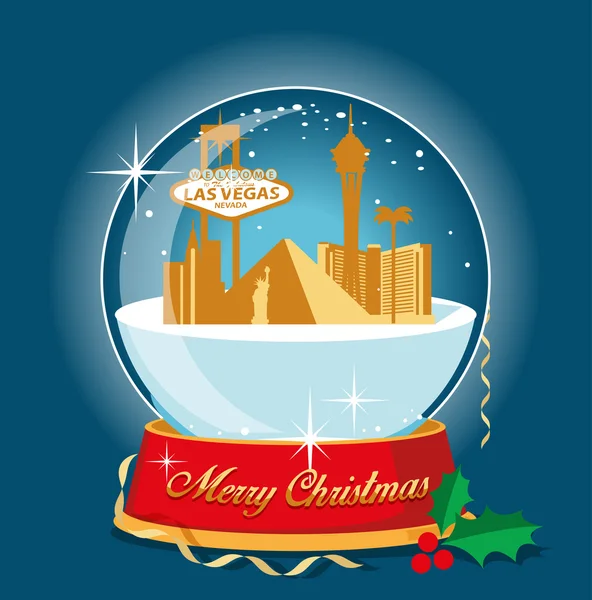 Joyeux Noël Las Vegas — Image vectorielle