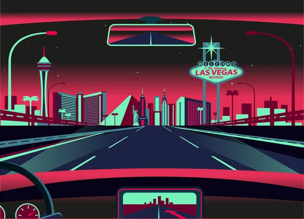 Skyline von Las Vegas — Stockvektor