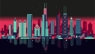 Chicago gece manzarası