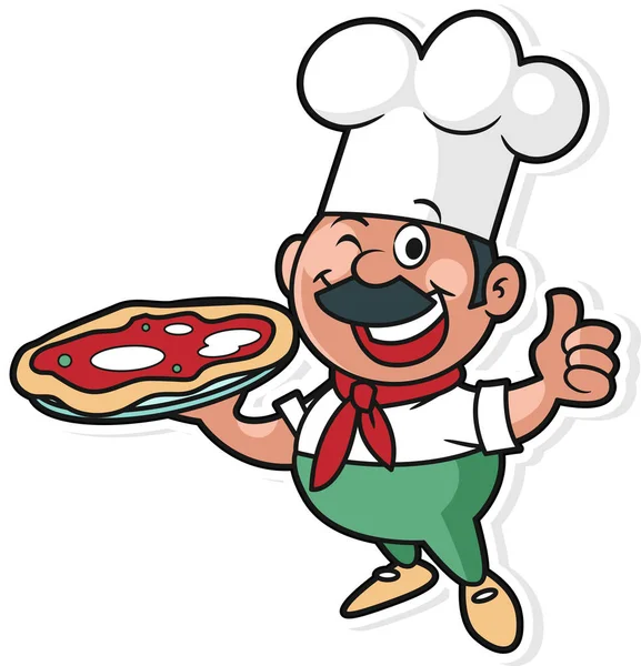 Italienischer Pizzakoch — Stockvektor