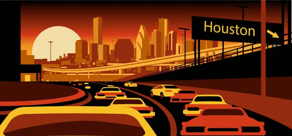 Skyline Houston Texas — Stockvector