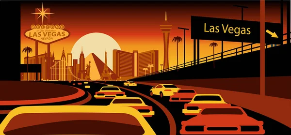 Skyline von Las Vegas — Stockvektor