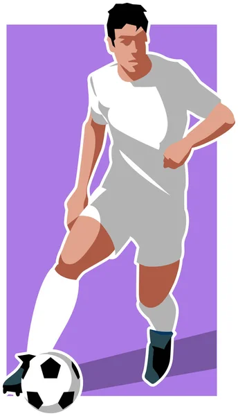 Footballeur en action — Image vectorielle