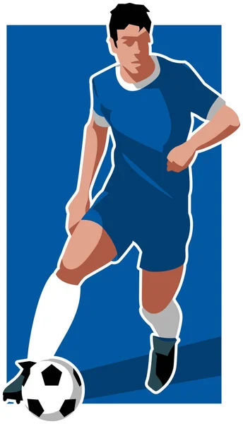 Soccer player in action — Stock Vector