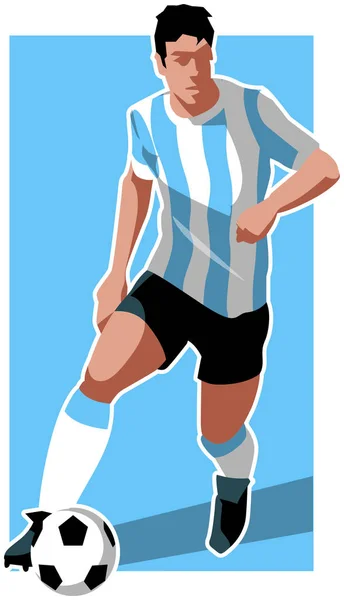 Footballeur en action — Image vectorielle