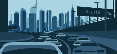 Jakarta vektör manzarası