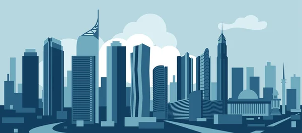 Jakarta vector skyline — Stock Vector © mauromod #153284178