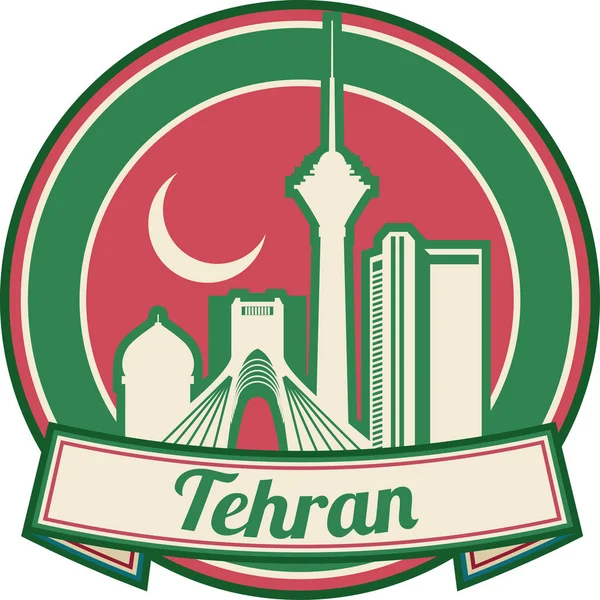 Teheran wektor skyline — Wektor stockowy